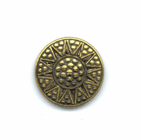 23mm Antique Gold Finish Aztec Sun Embellishment, EA
