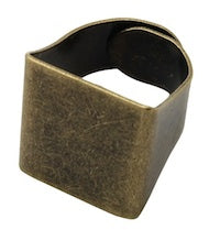 20mm Adjustable Ring Base Platform Shanks, Vintage Bronze, 6 per pack