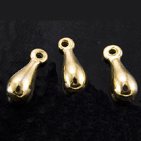 9mm Teardrop Weight Chain Extenders, Gold metal, pack of 6