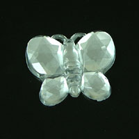 20x18mm Acrylic Crystal Butterfly Stones, pk/12