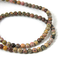 4mm Round Leopard Skin Jasper Beads, 16in strand