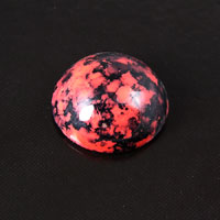 18mm Round Dark Coral Cabochon(flatback), pack of 12