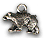 15x20mm Antique Silver Bear Charm pk/6