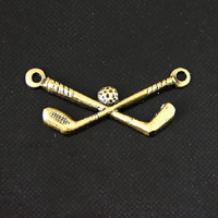 26mm Vintage Brass Finish GOLF charm, each