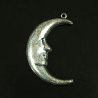 33x20.5mm Moon, Right, Classic Silver, pk/6