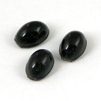 6x4mm Oval Acrylic Cabochon, Onyx, pack of 24