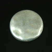 Button, 29mm Hammered Round Cabochon, silver plated, flat back, Pack of 4