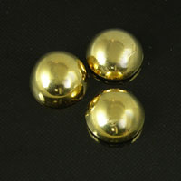 9mm Gold Round Acrylic Cabochon EA