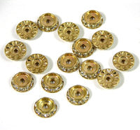 6mm Crystal rhinestone rondelles, each