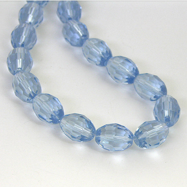 13mm x 10mm Oval Faceted Sapphire Beads, strand