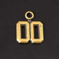 10mm 00 Charm, Vintage Brass, pk/6