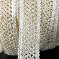 1" Winter White Ivory Braid Trim, yard