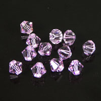 Swarovski Crystal 6mm Bicone Beads, Rosaline, pk/12