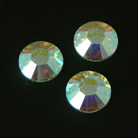 6mm Round Faceted Austrian Crystal, Crystal AB, pk/12
