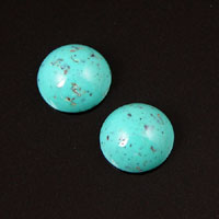 8mm Turquoise Round Lucite Cabochon, pack of 12