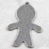 18x25mm Classic Silver Boy Silhouette Charm, pkg/6