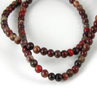 4mm Round  Poppy Jasper Beads, 16in strand