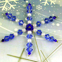 Crystal Beaded Snowflake Ornament Kit,(3 CRYSTAL ORNAMENTS) ea.