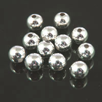 8mm Silver Round Spacer Beads, pkg/12