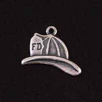 12.5x16mm Fireman's Hat, Classic Silver, pk/6