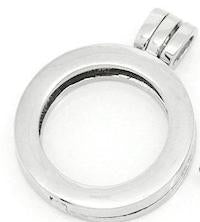 25mm Hinged Lockets, silver tone, pack of 4