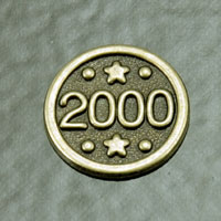 Millennial Gen Y Unity Tokens, Antique Gold, Pack of 6