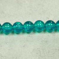 8mm Italian Transparent Emerald Green Lucite Beads, 12 inch strand