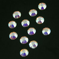 4mm Crystal AB(clear) Flat Back, Swarovski Crystal, pk/12