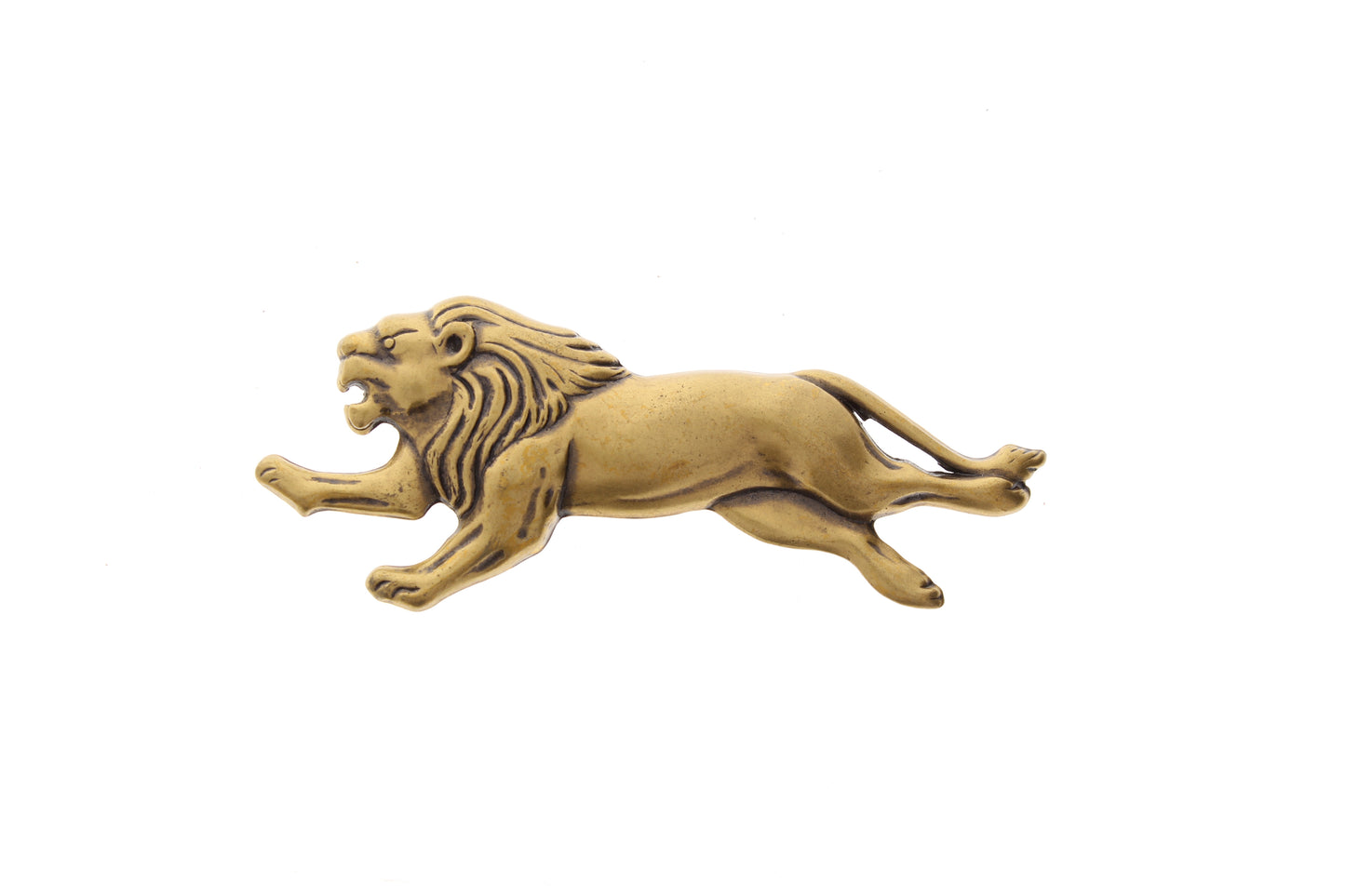 81x29mm Antique Gold, Classic Silver Finish Lion Stamping, pk/6