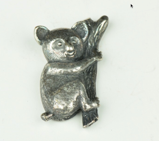 Koala Bear Charms, Classic Silver, Pack of 2