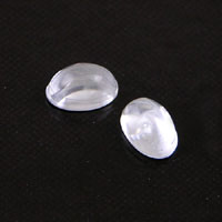 6x4mm Oval Acrylic Cabochon, Crystal, pack of 12