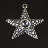 19mm Star Charm w/4mm Setting, Classic Silver, pk/6