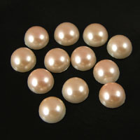 9mm Light Mauve Pearl  Round Acrylic Cabochon, pk/12