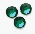 Swarovski 3mm Round Faceted Austrian Crystal, Emerald, pkg/24