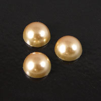 9mm Topaz Pearl Round Acrylic Cabochon