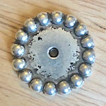 20mm Beaded Edge Round Cabochon w/13mm bezel, Antique Silver, pack of 3
