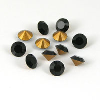 5mm Chaton Jet(black), Swarovski Crystal, pack of 12