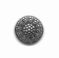 23mm Antique Silver Finish Aztec Sun Embellishment, EA