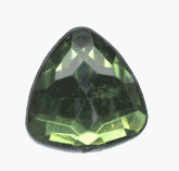 19mm Green Flatback Faceted Triangle Acrylic Stone, pk/24
