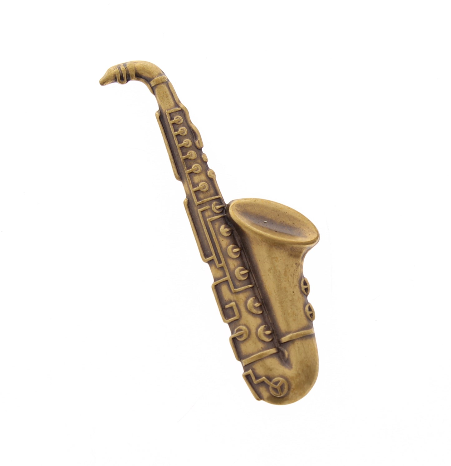 Saxophone Charm, Vintage Brass, pk/6, 59x18mm 05107AG/6