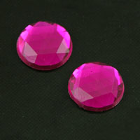 10mm Round Faceted Acrylic Stone, Fuchsia, pk/12