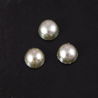 5mm Round Cocoa Pearl Acrylic Cabochon, pk/24
