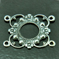 24x29mmAntiqued Silver Connector w/4-Loops pk/6