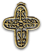 30x40mm Classic Silver Finish Metal Filigree Flower Cross