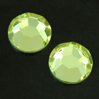 11mm Round Faceted Flat Back Austrian Crystal, Jonquil, Ea