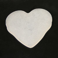 38x36m Opaque Frost Acrylic Rose Heart, pk/10