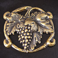 48mm(1.9in) Tuscan Grape Seal, Antique Gold pk/3