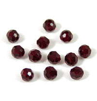 Swarovski Crystal 4mm Round Faceted, Siam, pkg/12