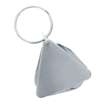 45mm Utility Pocket Knife Triangle Key Ring, silver, each