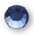 8mm Round Faceted Austrian Crystal, Dark Sapphire, EA